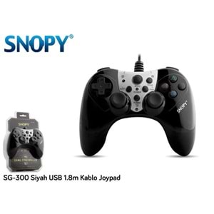 Snopy SG-300 PC Siyah USB 1.8m Kablo Joypad