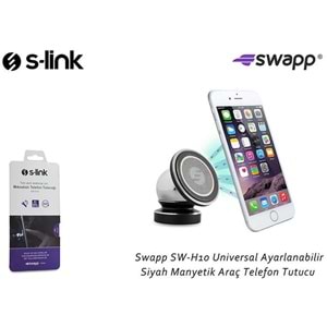 S-link Swapp SW-H10 Universal Ayarlanabilir Siyah Manyetik Araç Telefon Tutucu