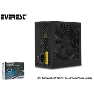 Everest EPS-600A 600W 12cm Fan 4*SATA Aktif PFC Power Supply