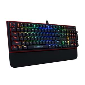 Rampage Hydra R6 Plus Full RGB Blue Switch Ses Portlu Türkçe Q Mekanik Klavye (Kutu Hasarlı OUTLET)
