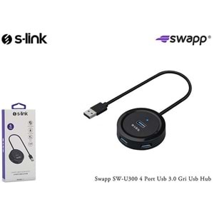S-link Swapp SW-U300 4 Port Usb 3.0 Gri Usb Hub