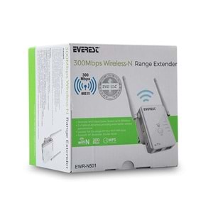 Everest EWR-N501 300Mbps 2.4GHz 1*WAN+1*LAN+WPS Router+AP+Repeater Wifi Range Extender