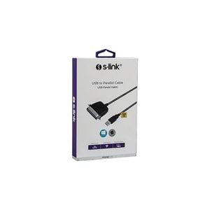 S-link Swapp SW-U614 Siyah 1.5 USB to Parallel (CN36M) Kablo