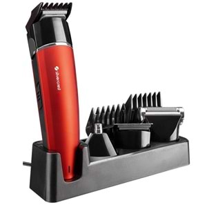 Silver Crest SC-200U Kırmızı 7si bir Arada Erkek Bakım Seti Süper Hızlı Şarjlı SaçSakal Tıraş Makinası