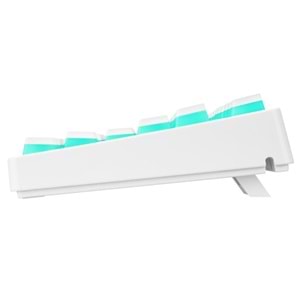 Rampage KB-R136 GHOST Beyaz Type-C Bağlantılı RGB Puding Tuşlu Brown Switch US Gaming Oyuncu Klavye (OUTLET)