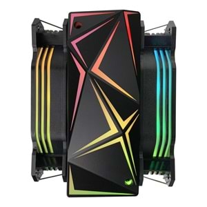 Rampage OCTAGON C60 Siyah 57CFM 1800RPM 2x12cm ARGB AM5/LGA1700 Uyumlu Hava Soğutmalı CPU Fan