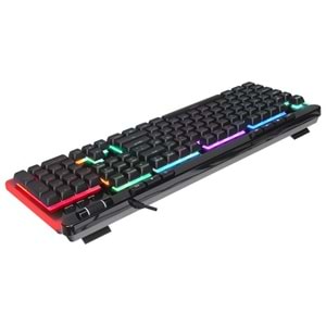 Rampage SHINE K14 Siyah USB RGB Backlight Membrane Gaming Oyuncu Klavye