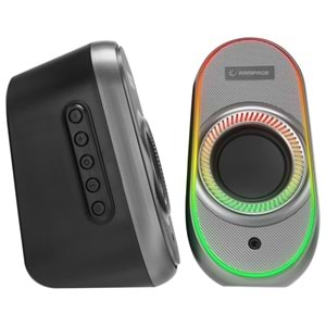 Rampage RMS-X3 2.0 6W Bluetooth Özellikli Siyah Multimedia RGB Işıklı Gaming USB Speaker