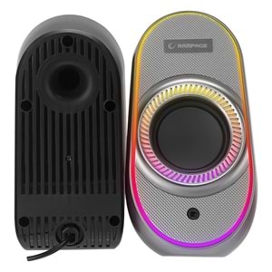 Rampage RMS-X3 2.0 6W Bluetooth Özellikli Siyah Multimedia RGB Işıklı Gaming USB Speaker
