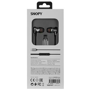 Snopy SN-BT22 Type C Telefon Uyumlu Siyah Mikrofonlu Kulaklık