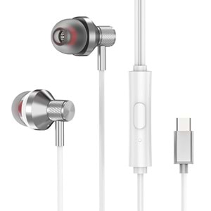 Snopy SN-BT22 Type C Telefon Uyumlu Beyaz Mikrofonlu Kulaklık