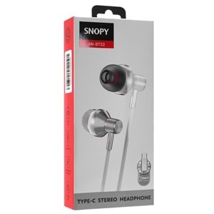 Snopy SN-BT22 Type C Telefon Uyumlu Beyaz Mikrofonlu Kulaklık