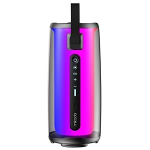 Mikado MD-17BT Capella Siyah 10W 1 RGB Mikrofonlu Transparan/Bt/TF Kart/Aux/Usb TWS 1800 mAh Bataryalı Speaker