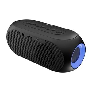 Asonic AS-W6 1200mAh 5W Siyah Bluetooth /Aux/Derece/USB/Saat Alarmlı Bluetooth Hoparlör