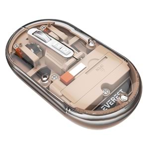 Everest SM-BT29 Glassy Rose Gold Transparan 2in1 Bluetooth ve 2.4GHz Kablosuz Mouse