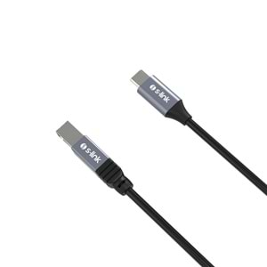 S-link SL-U2004 Usb2.0 1.5m Metal Başlıklı Siyah Type C Yazıcı Kablosu