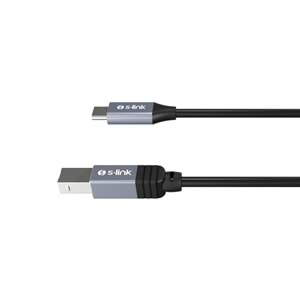 S-link SL-U2004 Usb2.0 1.5m Metal Başlıklı Siyah Type C Yazıcı Kablosu
