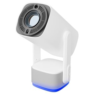 Everest PJ08 Beyaz 5200mAh Otomatik Odaklama 720P HD 4K Destekli 5200 Lümen Android 11 Ekran Yansıtmalı Rainbow HD Proje