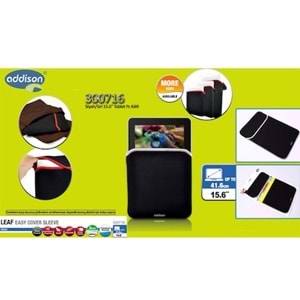 Addison 300716 15.6 Siyah Notebook Koruyucu Kılıf
