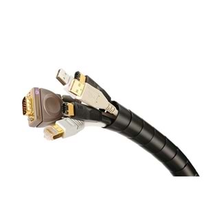 S-Link SL-197 28mm, 20m Siyah Kablo Düzenleyici Toplayıcı