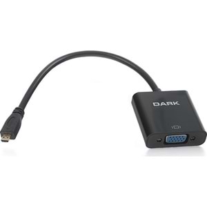Dark Micro HDMI - VGA Aktif Dijital- Analog Dönüştürücü (DK-HD-AHDMICROXVGA