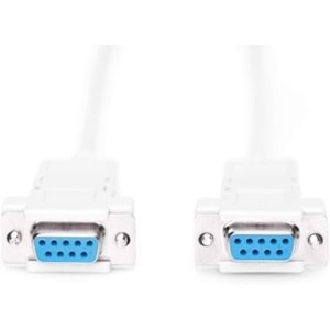 Digitus Zero Modem Kablosu (D-sub 9 Dişi , D-sub 9 Dişi) 1,8m RS232 Dişi Dişi Kablo, AK-610100-018-E