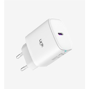 LinkTech C311 Beyaz Safe Tip-C Kablolu PD3.0 25W Hızlı Şarj Cihazı