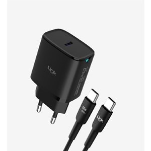 LinkTech C311 Siyah Safe Tip-C Kablolu PD3.0 25W Hızlı Şarj Cihazı