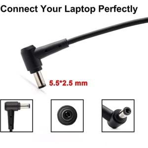 Fast C61 120W 19V 6.32A 5.5*2.5 Asus/Monster/MSI/Excalıbur/Toshiba Notebook Şarj Adaptör