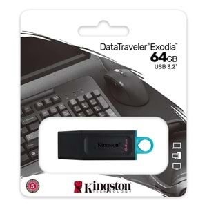 Kingston 64GB USB3.2 DataTrav Ex USB Flash Bellek DTX/64GB