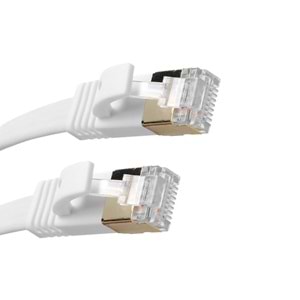 Dark 3m Cat7 Kablo BC AWG30 FTP Beyaz Slim Patch Kablo (DK CB NT7F300W)