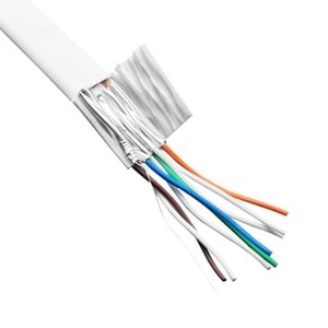 Dark 3m Cat7 Kablo BC AWG30 FTP Beyaz Slim Patch Kablo (DK CB NT7F300W)