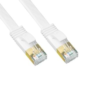Dark 3m Cat7 Kablo BC AWG30 FTP Beyaz Slim Patch Kablo (DK CB NT7F300W)