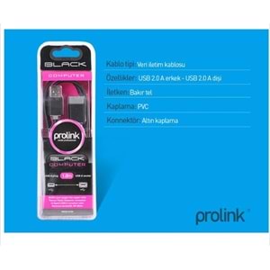 NBTech Prolink PB467-0100 1 Metre USB Uzatma Kablo, Kısa Usb Uzatma Kablo