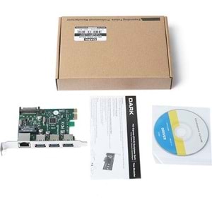 Dark 3x Usb3.0 + Gigabit Lan Pcıe X1 Ağ Kartı DK-NT-PEGLANU3