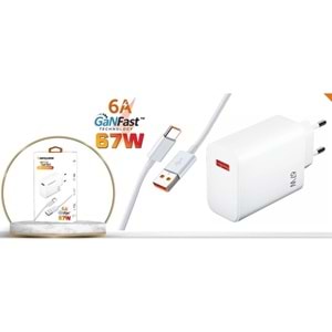 Sprange PT-X76 67W USB to Type C Şarj Aleti, Turbo Şarj