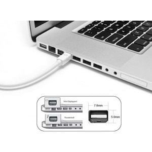 NBTech NB-1515 Apple MacBook Mini Display to Vga Çevirici