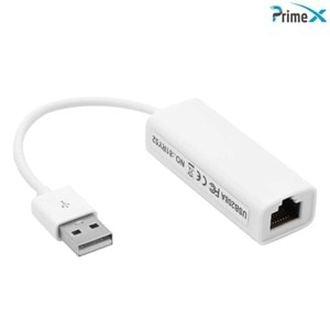 PrimeX PX-2120 Usb 2.0 To RJ45 Ethernet Çevirici (Win10 Tak Çalıştır)