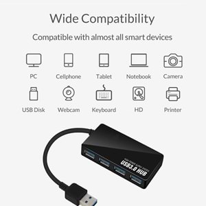 NBTech NB-2520 Connect Master 4 Port USB 3.0 USB Hub Çoklayıcı