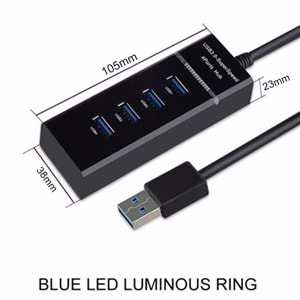 NBTech NB-3010 USB Hub, 4 Port USB 3.0 Çoklayıcı, USB Çoklayıcı Siyah