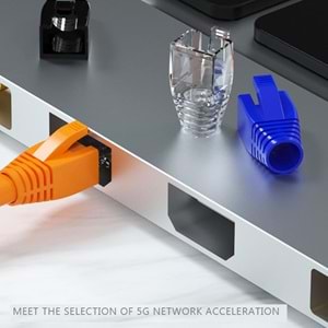 NBTech NB-CAT7100 Şeffaf Cat7 RJ45 Koruma Kılıfı CAT7 Cover 100 Adet