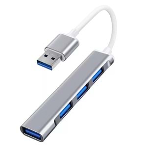 NBTech NB-TYP5 Ultra Slim Gri USB Hub, 4 Port USB 3.0 Çoklayıcı, USB Çoklayıcı