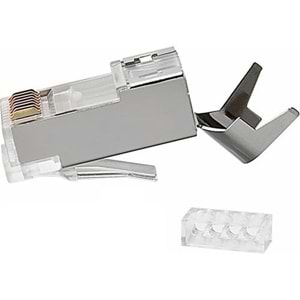 NBTech Nb-J7100M Cat7 Metal Konnektör Rj45 CAT7 Jack + Ayraç 100 lü Paket