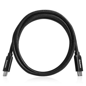 Dark Siyah 1m USB Type-C 240W PD Ultra Hızlı Şarj ve 480Mbps Örgülü Kablo DK-CB-USB240PD100