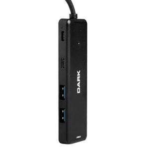 Dark Connect Master X5C Usb3.2 Gen 1 Type-A To 3 Port Usb-A & 1 Port Type-C 2.0 / 1x Type-C Charge (DK-AC-USB347)