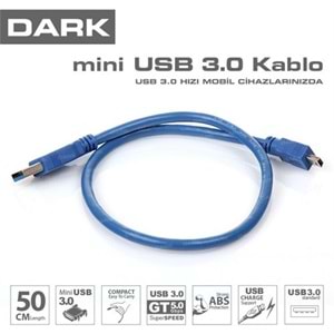 DARK 0,50 CM 3.0 MİNİ-B BAĞLANTI KABLOSU