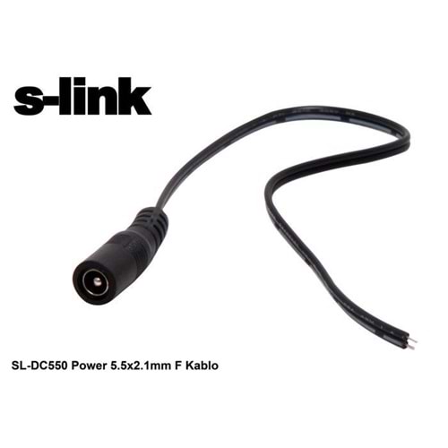 S-link SL-DC550 Power 5.5x2.1mm F Kablo