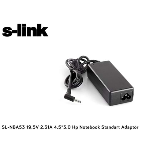 S-link SL-NBA53 19.5V 2.31A 4.5*3.0 Hp Notebook Standart Adaptör