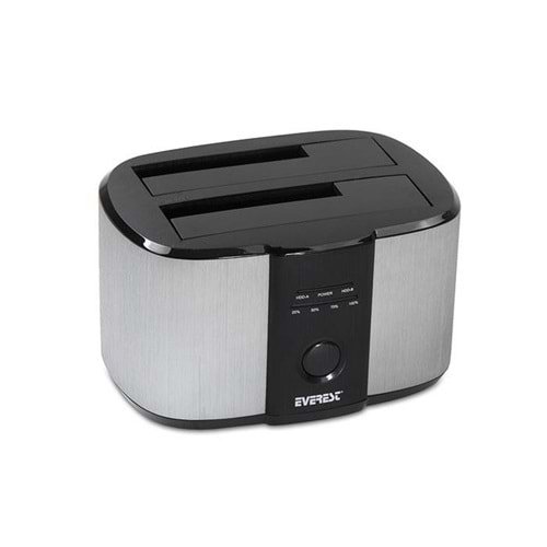 Everest HD3-540 2.5/3.5 İkili USB3.0 SATA III 6Gbps 4TB/6TB/8TB Clone Docking Harddisk Kutusu