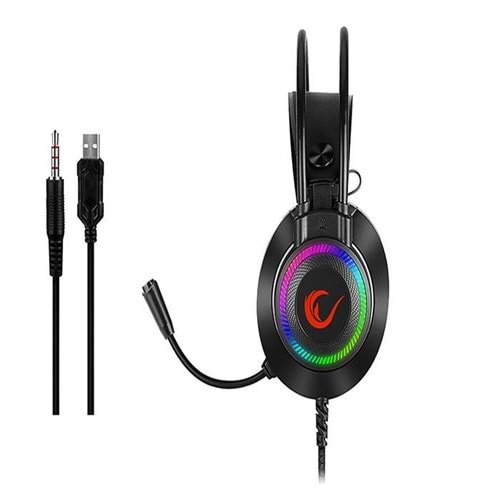 Rampage RM-K27 X-JAMMER 3,5mm 7 Renk Ledli Gaming Oyuncu Mikrofonlu Kulaklık